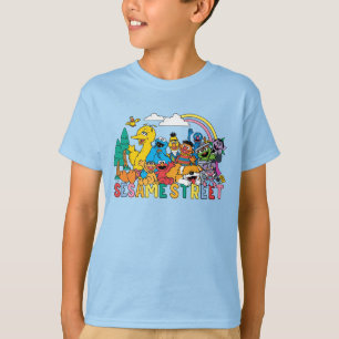 Sesamstraße   Regenbogenwelle T-Shirt