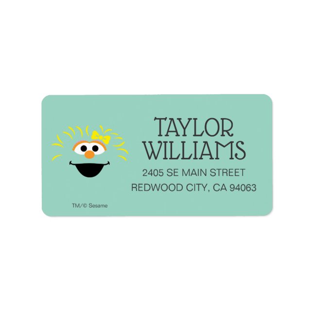 Sesamstraße | Rosita Face Art Adressaufkleber (Vorne)