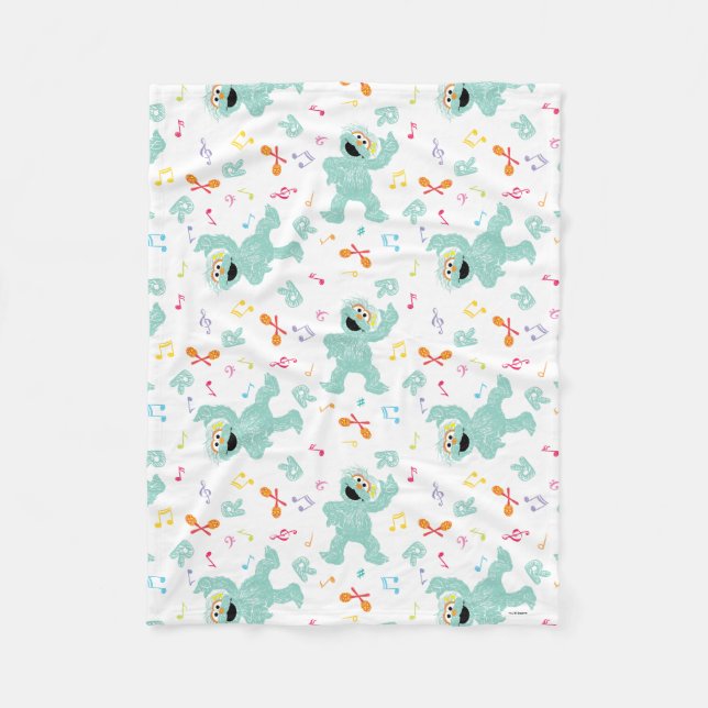 Sesamstraße | Rosita Music Scribble Pattern Fleecedecke (Vorderseite)