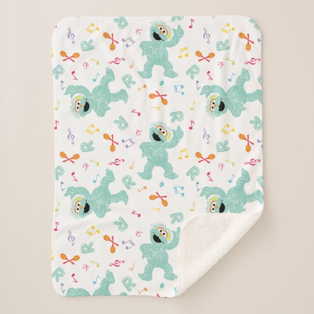 Sesamstraße | Rosita Music Scribble Pattern Sherpadecke (Vorderseite)