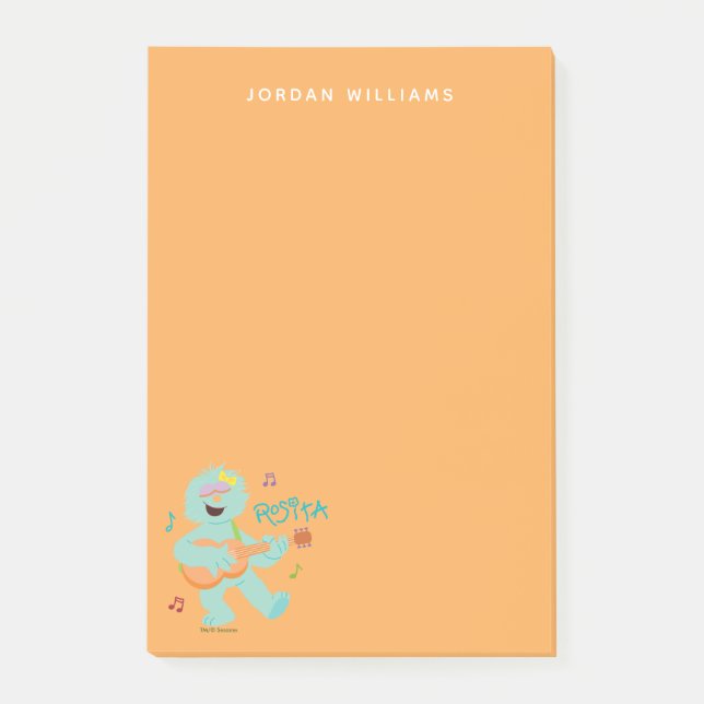 Sesamstraße | Rosita Playing Guitar Post-it Klebezettel (Vorderseite)