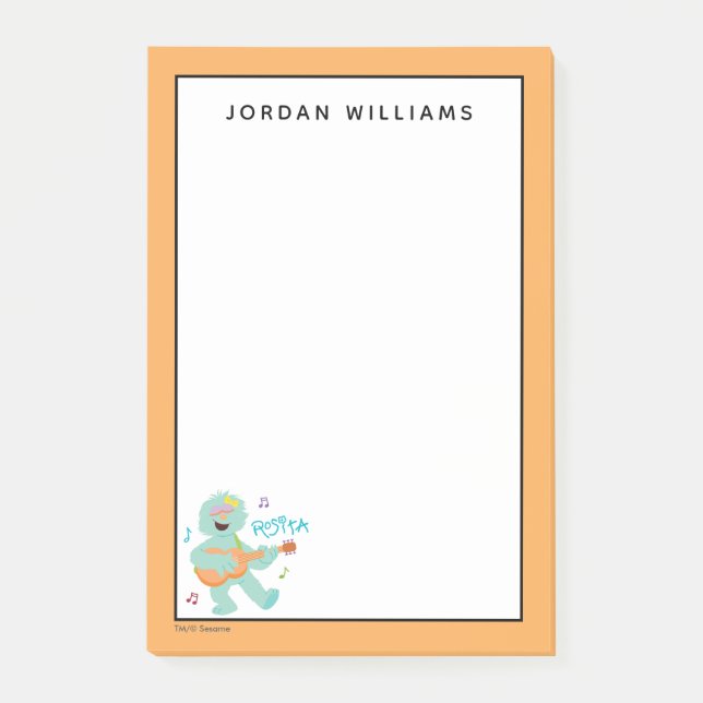 Sesamstraße | Rosita Playing Guitar Post-it Klebezettel (Vorderseite)