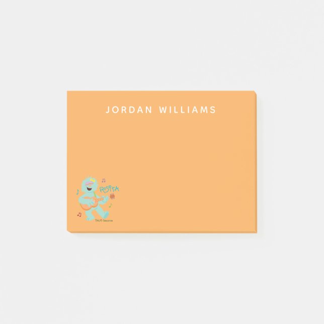 Sesamstraße | Rosita Playing Guitar Post-it Klebezettel (Vorderseite)