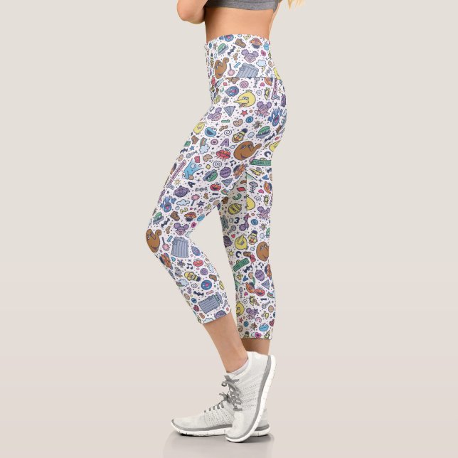 Sesamstraße | Sesame Pals Doodle Muster Capri Leggings (Links)