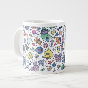Sesamstraße Sesame Pals Doodle Muster Jumbo-Tasse