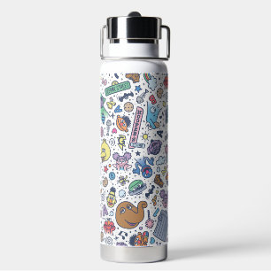 Sesamstraße   Sesame Pals Doodle Muster Trinkflasche