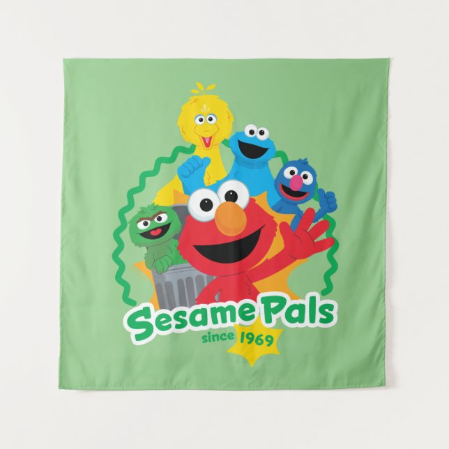Sesamstraße | Sesame Pals seit 1969 Wandteppich (Vorderseite)