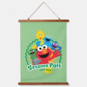 Sesamstraße   Sesame Pals seit 1969 Wandteppich Mit Holzrahmen