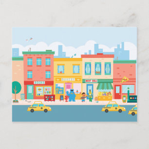 Sesamstraße Sesamstraße Szene Postkarte