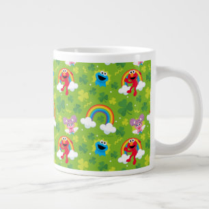 Sesamstraße Shamrock- und Regenbogenmuster Jumbo-Tasse
