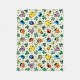 Sesamstraße St. Patrick's Day Pattern Fleecedecke