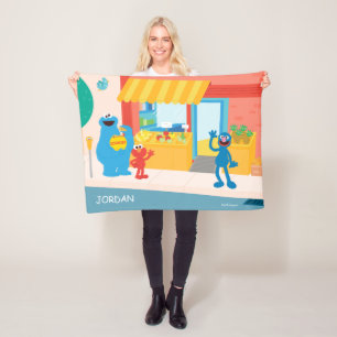 Sesamstraße   Street Scene Fleecedecke