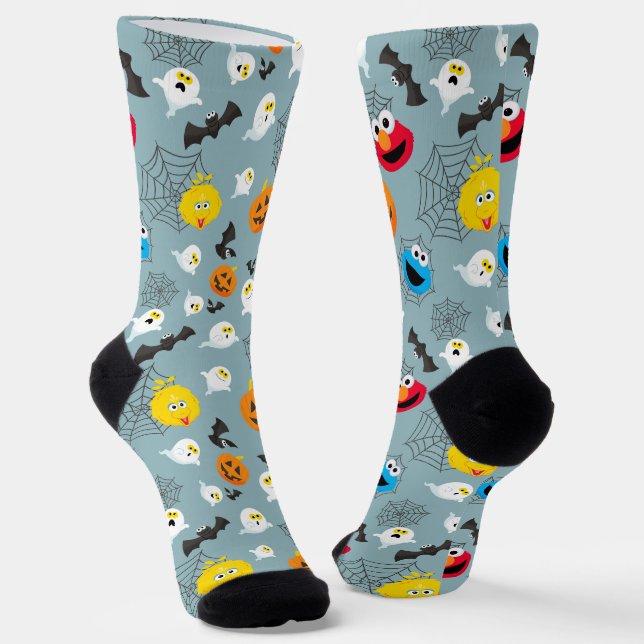 Sesamstraße Süßes Halloween-Muster Socken (Gewinkelt)