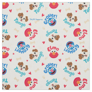 Sesamstraße   Tango, Elmo & Grover Muster Stoff