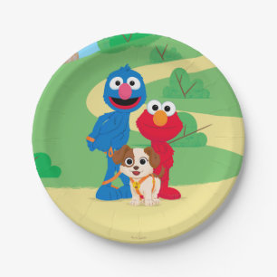 Sesamstraße Tango mit Grover & Elmo Pappteller