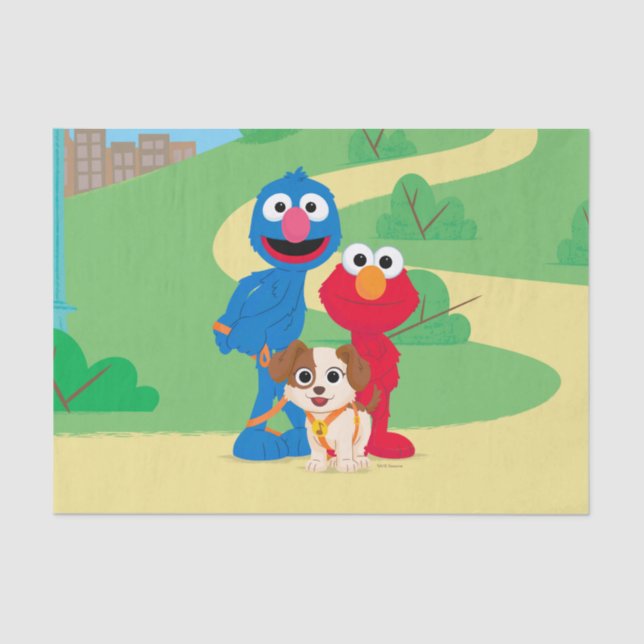 Sesamstraße | Tango mit Grover & Elmo Seidenpapier (Vorderseite)