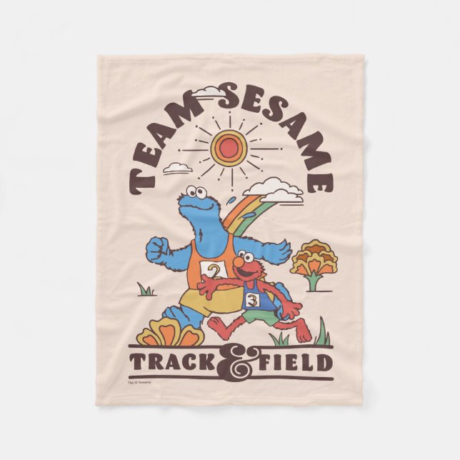Sesamstraße | Team Sesame Track & Field Fleecedecke (Vorderseite)