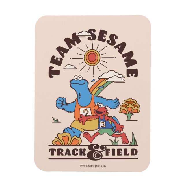Sesamstraße | Team Sesame Track & Field Magnet (Vertikal)