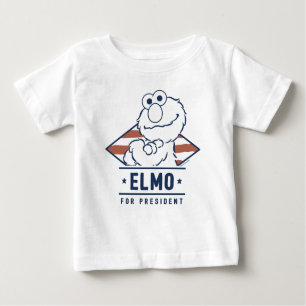 Sesamstraße Vintag Elmo für den Präsidenten Baby T-shirt