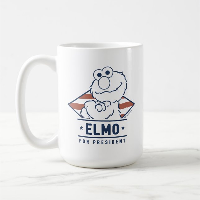 Sesamstraße | Vintag Elmo für den Präsidenten Kaffeetasse (Links)