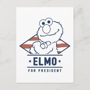 Sesamstraße Vintage Elmo für Präsident Postkarte