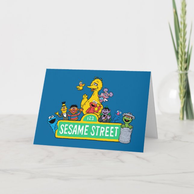 Sesamstraße | Vollfarbige Pals Feiertagskarte (Vorderseite)