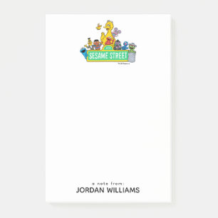 Sesamstraße   Vollfarbige Pals   Name hinzufügen Post-it Klebezettel