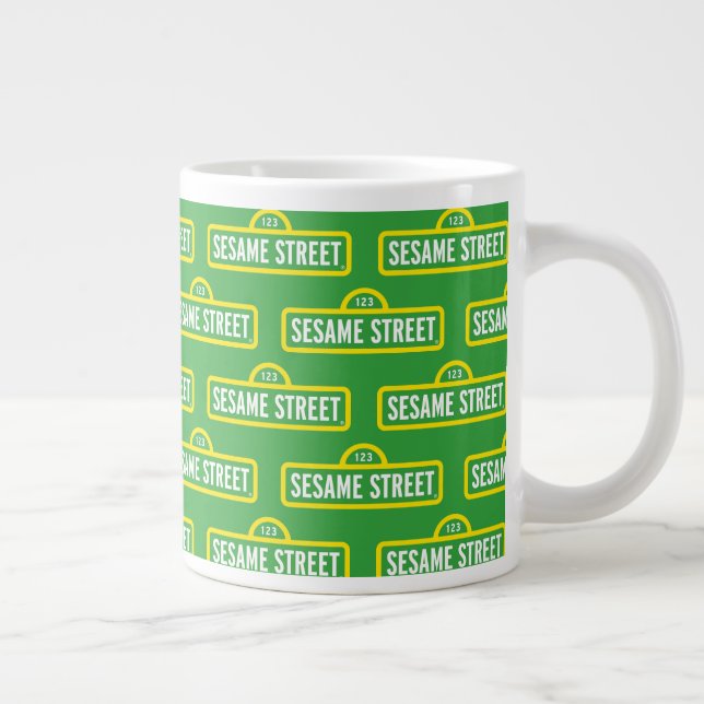 Sesamstraße | Vollfarbiges Logo Jumbo-Tasse (Rechts)