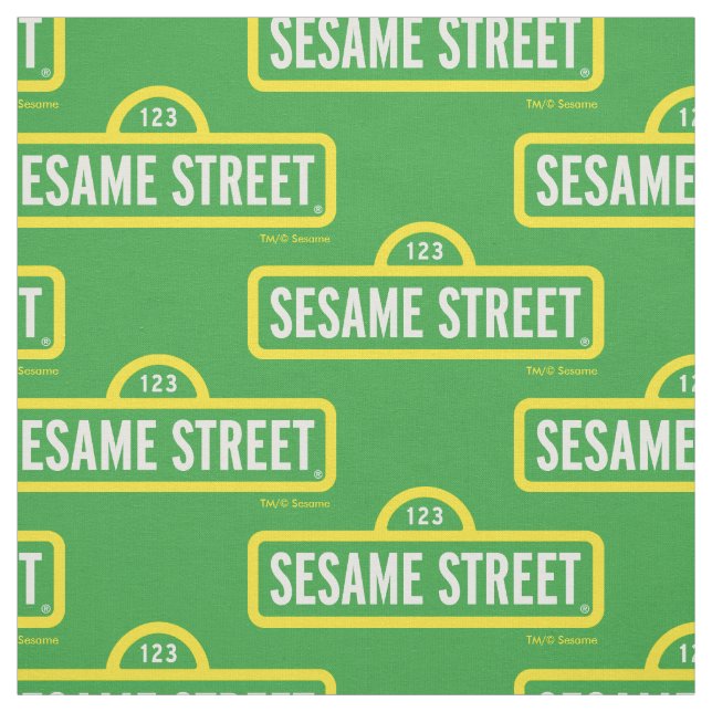 Sesamstraße | Vollfarbiges Logo Stoff (Muster)