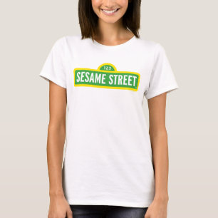 Sesamstraße Vollfarbiges Logo T-Shirt