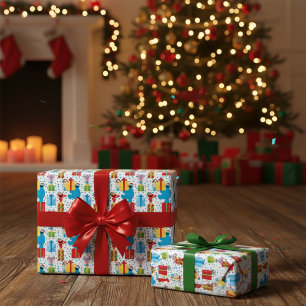 Sesamstraße Weihnachten präsentiert Muster Geschenkpapier