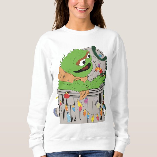Sesamstraße | Weihnachts-Oscar der Grouch Sweatshirt (Vorderseite)
