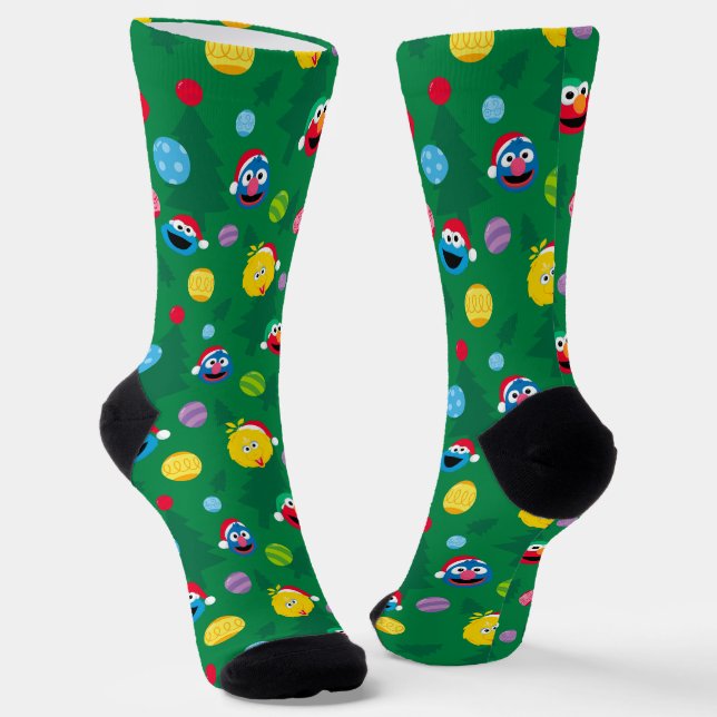 Sesamstraße Weihnachtsbaum Muster Socken (Gewinkelt)