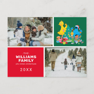 Sesamstraße Weihnachtsfamilie Foto Feiertagspostkarte