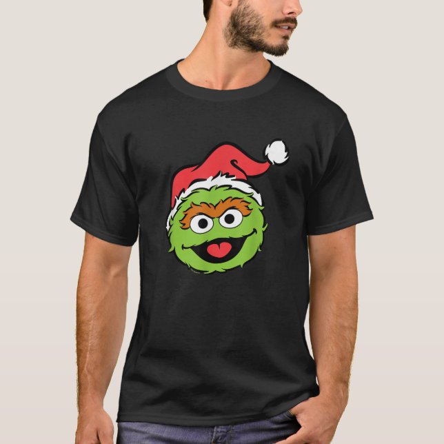 Sesamstraße Weihnachtsfeiertag Weihnachtsmannmütze T-Shirt (Vorderseite)