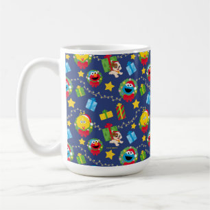 Sesamstraße Weihnachtslichter Muster Kaffeetasse