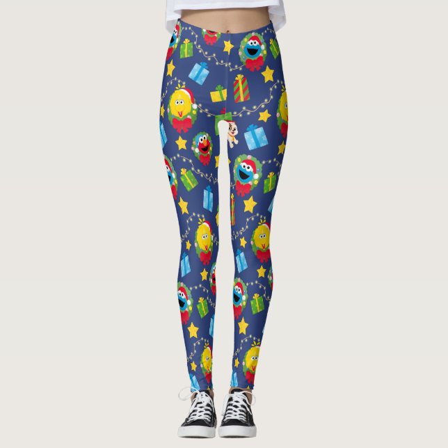 Sesamstraße Weihnachtsmuster Leggings (Vorderseite)