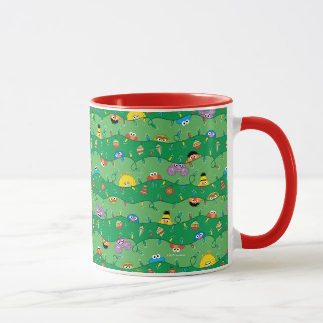 Sesamstraße Weihnachtsmuster Tasse (Rechts)