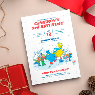 Sesamstraße   Winter Birthday Party Einladung