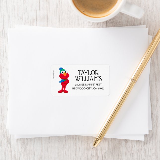 Sesamstraße | Winter Elmo Adressaufkleber (Insitu)