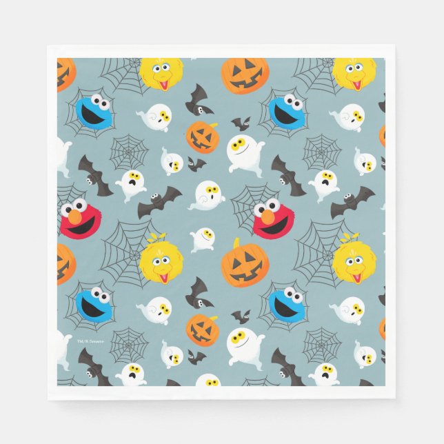 SesamStreet Niedlich Halloween Pattern Serviette (Vorderseite)