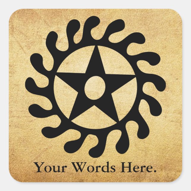 Sese Wo Soban | Symbol Lebensdauerveränderungen &  Quadratischer Aufkleber (Vorderseite)