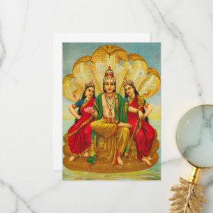 Sesha Narayana, König von Nagas von Raja Ravi Varm Dankeskarte