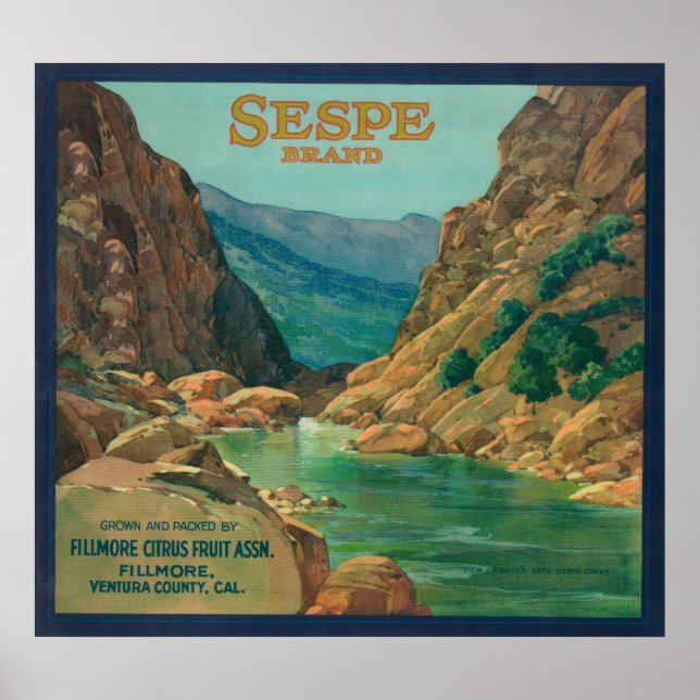 Sespe Orange LabelFillmore, CA Poster (Vorne)
