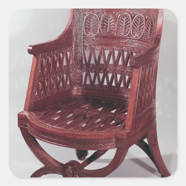 Sessel im Stil Louis XVI Quadratischer Aufkleber (Vorderseite)