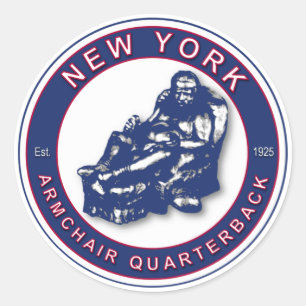 Sessel Quarterback - New York Football Runder Aufkleber