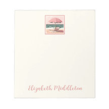 Sessel und Regenschirm aus Rosa und Creme