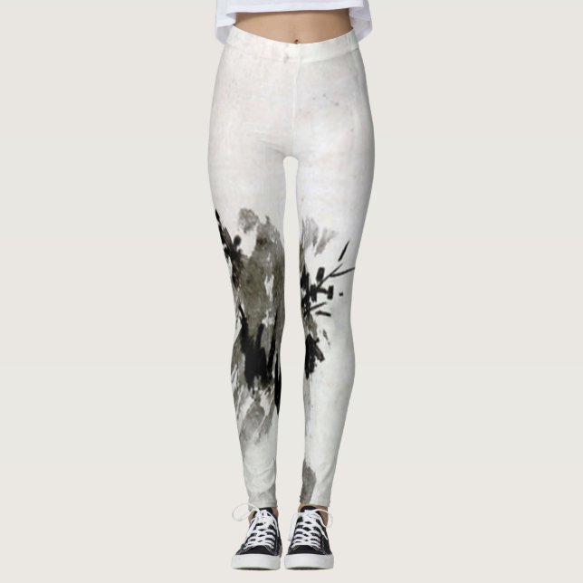 Sesshu Toyo Haboku - Landschaft Sansui Leggings (Vorderseite)