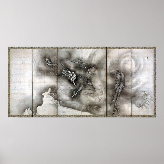 Sesson Shūkei Dragon und Tiger Poster (Vorne)