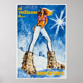 Sestriere, Italien Poster